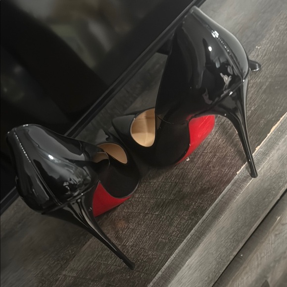 Christian Louboutin Black and Red Heels - Picture 4 of 6
